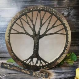 Couro mão tambor para amantes da música, percussão instrumento decoração, xamã Durm, som cura ferramenta - Image 4