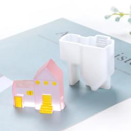 Molde de resina epóxi, cristal, base de silicone para lâmpada pequena, base para casa pequena, base para luzes led, faça você mesmo - Image 6