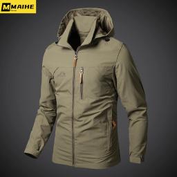 Homens jaquetas corta-vento à prova dwaterproof água militar casaco com capuz masculino novas jaquetas de combate outono ao ar livre caminhadas ciclismo bombardeiro outwear - Image 2