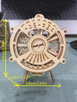 Wooden Perpetual Puzzle with Calendar, Engrenagens Mecânicas, 3D Building Set, Brain Teaser, Brinquedos de Engenharia, Model Games, 3D - Image 3