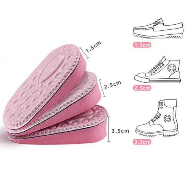Palmilhas de Memória Espuma EVA para Aumento de Altura e Conforto Invisível para Sapatos