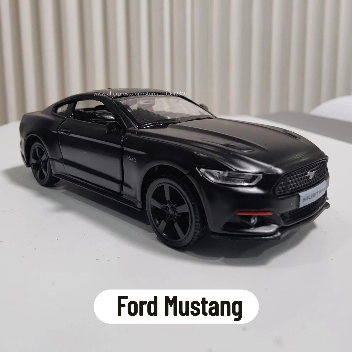 Ford Mustang escala Metal Diecast réplica modelo de carro, casa e escritório arte miniatura veículo, passatempo decoração, brinquedo do miúdo, menino, 1:36 - Image 1