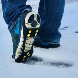 Spikes antiderrapantes para calçados esportivos, grampos Crampon para mulheres e homens, capa de botas, neve, gelo, escalada, Crampon, 10-Stud - Image 2