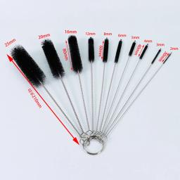 Escovas De Limpeza De Tubo De Vidro De Palha De Nylon Escova De Limpeza De Aço Inoxidável Escova De Garrafa De Tanque De Peixes Ferramentas De Limpeza Doméstica 10Pcs por Conjunto - Image 5