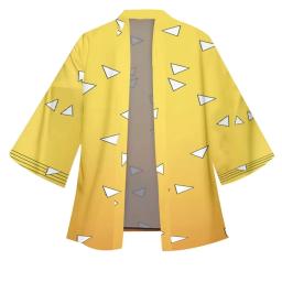 Anime tanjirou kamado cosplay quimonos para homens mulheres japonês haori kamade nezuko robe outfits kochou shinobu quimono capa de verão - Image 5
