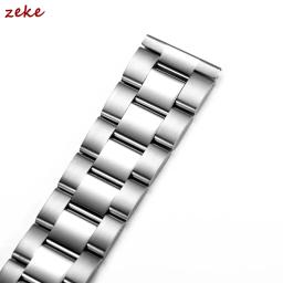 Pulseira de aço inoxidável sólido, fecho dobrável de segurança duplo, pulseira de relógio de mergulho, pulseira de ostra de metal 20 22 24 26 28mm, acessórios de relógio - Image 3