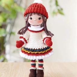 Artesanal crochê meninas crochê amigurumi bonecas gancho material conjunto fio de tricô para acessórios para casa padrão artesanato brinquedo ornamentos - Image 6