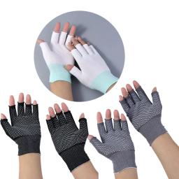 Antiderrapante luvas de pesca primavera verão gelo fresco respirável protetor solar antiderrapante aberto/metade dedos ciclismo esporte luvas - Image 1