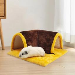 Túnel de pequenos animais para hamster, esconderijo de cobaia, playground respirável, tapete removível, caverna de animais, casa de cobaia, gato e gatinho - Image 2