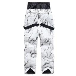 Inverno ao ar livre calças de snowboard homens e mulheres calças de neve quentes inverno quente engrossado calças de esqui branco S-XXL - Image 2