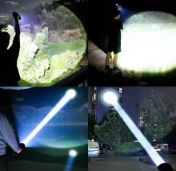 Lanterna led super poderosa, pode acelerar folhas, chama, tocha tática, à prova d'água, recarregável, lâmpada de trabalho ao ar livre, acampamento - Image 6