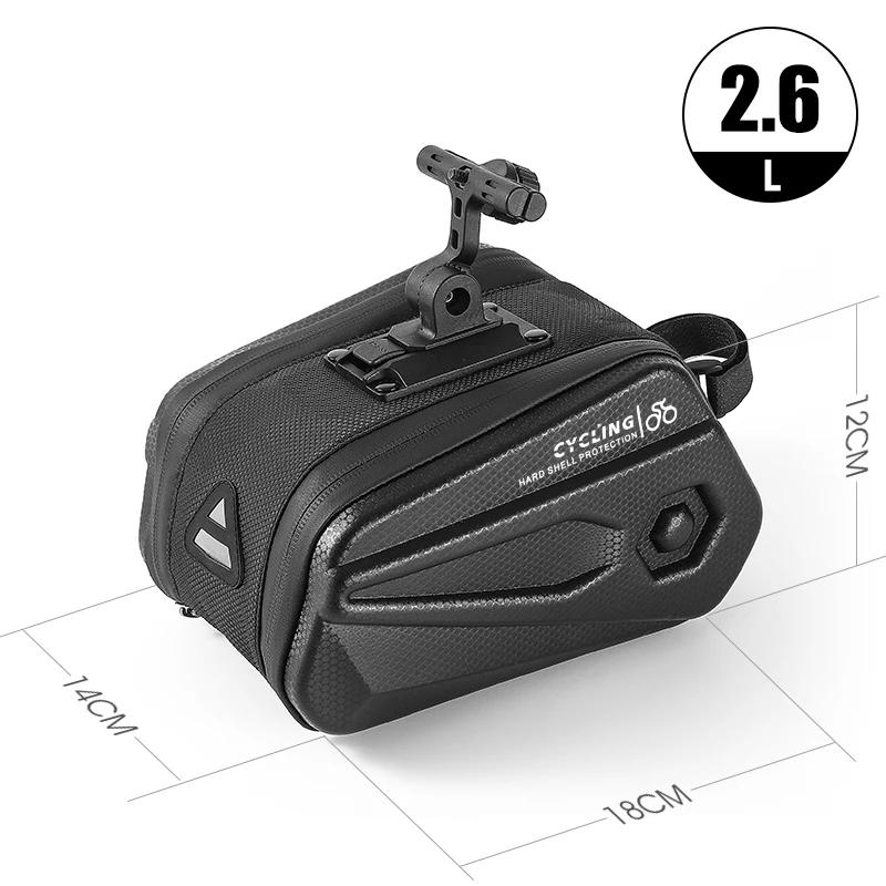 West biking bolsa de selim à prova d'água para bicicleta, bolsa dupla de liberação rápida, bolsa traseira de assento de bicicleta 2.6-2.7l, bolsa de ferramentas de ciclismo - Image 1