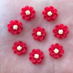 120 peças resina 13mm flor 3d enfeite de pedra com parte traseira lisa faça você mesmo artesanato para scrapbook r92 * 3 - Image 2