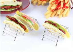 Suporte de Taco de Aço Inoxidável, Food Rack, Conchas, 1-4 Slots, Ferramenta De Cozimento De Cozinha, Suporte De Torta, Bakeware, Ferramentas De Cozinha - Image 4