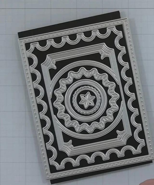 Cartão de Metal com Cortes para Scrapbooking e Estêncil de Embossing para Artesanato DIY