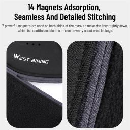 Bicicleta OCIDENTAL-Ciclismo Esporte Balaclava com Magnetic Quick Open e Close, Cap Ciclismo Respirável, Capa Facial Quente, Camping Ao Ar Livre, Ski Bike Hat, Inverno - Image 5