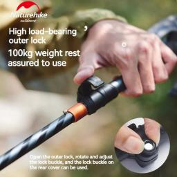 Naturehike-Ultraleve Trekking Poles, 5-Seção de fibra de carbono, Bastões telescópicos dobráveis, Bastão leve, Vara de caminhada, Vara de escalada - Image 6