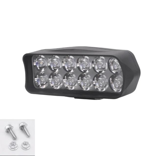 Luz Frontal LED Super Brilhante para Bicicleta Elétrica e Triciclo - Farol de Alta Qualidade com Opções de 8, 12 e 16 LEDs