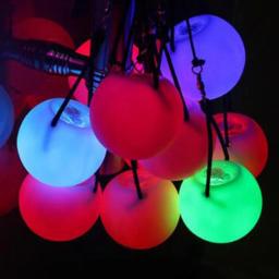 Colorido LED POI Jogado Bola, RGB Brilhando Adereços Mão, Desempenho De Palco, Bolas De Dança Do Ventre, Festa Festival Acessórios, 1 Pc - Image 6