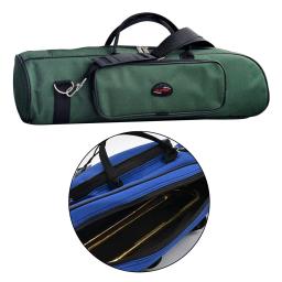 Leve instrumento de sopro trompete chifre carregando Gig Case, pano Oxford, resistente à água Zipper, acolchoado sacos de ombro ajustáveis - Image 2