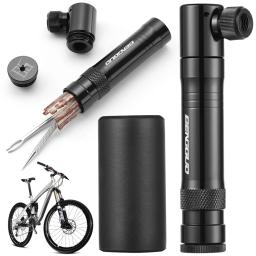 CO2 bomba de bicicleta com tubeless pneu Repair Kit, Schrader e Presta válvula, Bike pneu Inflator, liga de alumínio para MTB Road Bike - Image 1