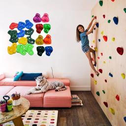 Pedras de Escalada para Crianças, Pedras de Escalada de Parede de Madeira, Brinquedos, Jogo de Playground, Hand Feet Hold Kit, 10pcs por conjunto - Image 1