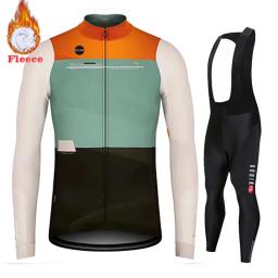 Equipe Ciclismo Conjunto de Roupas, Manga Longa Jersey, Jaqueta de Bicicleta Térmica, Calças, Bib, MTB Jersey, Mountain Bike, Inverno, 2023 - Image 3