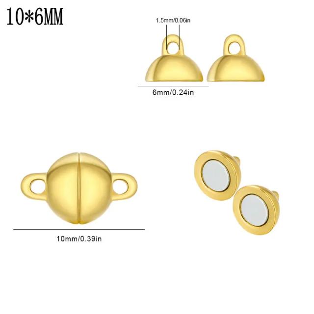 Fechos Magnéticos de Cobre para Jóias DIY - Conectores Banhados a Ouro e Prata, 5 Conjuntos por Lote