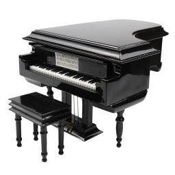 LOOK Mini Piano Miniatura Piano de cauda Modelo, Réplica Montagem, Coleção de Instrumentos, Ornamentos Decorativos, Display sem Som - Image 3