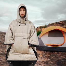 Outdoor Camping saco de dormir quente, Poncho estilo manto, Inverno - Image 4