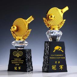 Troféu personalizado do tênis de mesa para homens e mulheres, lembrança medalha de ouro, singles e campeões duplos campeonato, equipe - Image 3