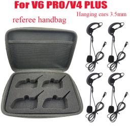 Futebol Árbitro Intercom Bolsa com Auscultadores Suspensos, EJEAS Vnetphone V4C e V6C, V6 Pro e V4 Plus, 3,5mm, 4PCs - Image 1