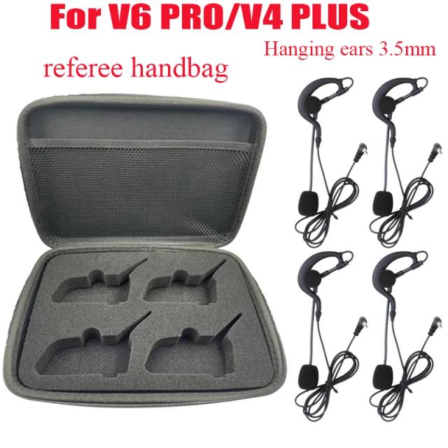 Bolsa para Árbitros de Futebol com Auscultadores Suspensos EJEAS Vnetphone V4C, V6C, V6 Pro e V4 Plus, Compatível com Conexão de 3,5mm, Inclui 4 Peças