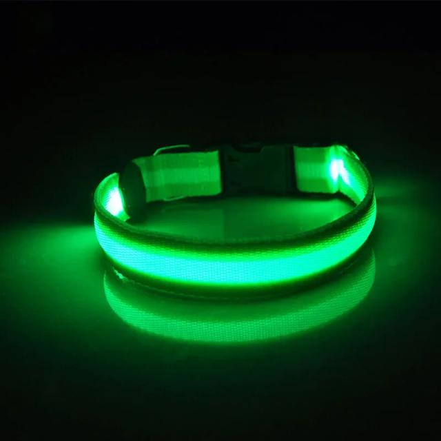 Coleira de Cachorro Luminosa e Impermeável com Iluminação Flash para Segurança e Estilo de Seus Pets