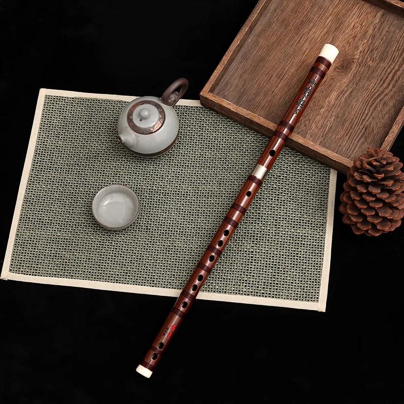 Instrumentos musicais tradicionais chineses, Flauta doce profissional, Flauta transversal de madeira de bambu, Alpinista para adultos - Image 1