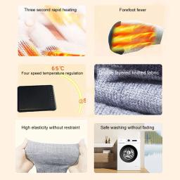 Meias aquecidas elétricas meias térmicas de inverno 3 modos meias de febre laváveis ao ar livre esqui pé mais quente meias de aquecimento para mulheres - Image 5