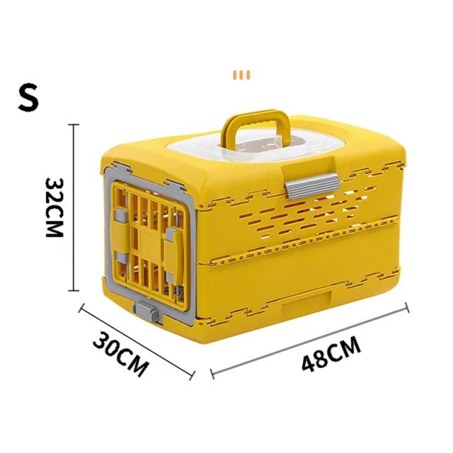 Gaiola Dobrável Portátil para Animais de Estimação - Canil Respirável Ideal para Viagens e Check-in de Pets
