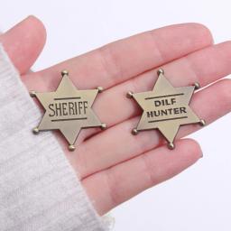 Honra Medalha Comemorativa Peito, Estrela Hexagonal, Criativo Sheriff Metal Badge, Acessórios Personalizados, Novo Produto - Image 2