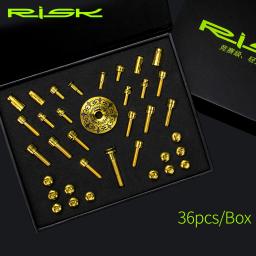 RISK Original Convencional MTB Acessórios Parafuso Conjunto De Válvulas Punho Vertical Freio A Disco Assento Parafuso Do Disco Suporte De Garrafa De água Parafuso - Image 2