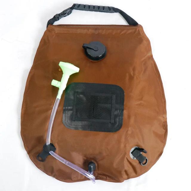 Saco de Água Portátil para Chuveiro de Acampamento com Aquecimento Solar, Ideal para Caminhadas e Escalada - Capacidade de 20L