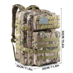 Mochila Molle tática ao ar livre para homens e mulheres, EDC Caminhadas Survival Rucksack, suporte para garrafa, Gym Bag, Fitness, 8003, 50L - Image 5