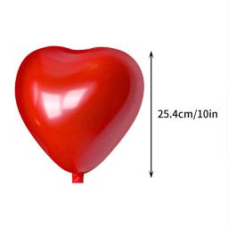Coração vermelho inflável látex balões, decoração suprimentos, dia dos namorados, festa de casamento, aniversário, atacado, 50 pcs, 10pcs - Image 6