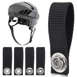 Hóquei capacete Chin Strap com único snap, Loops capacete destacável, acessório do capacete - Image 2