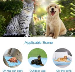Tapete de resfriamento lavável para cachorro, almofada de dormir, reutilizável, portátil, extra grande para cães pequenos e grandes, tapete de urina, verão - Image 3