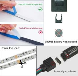 USB LED Strip Light para Decoração do Quarto, Cor RGB, 5050, Bluetooth, Fita da lâmpada, TV Backlight para Festa de Natal, 5V, 5m, 10m, 15m, 20m - Image 3