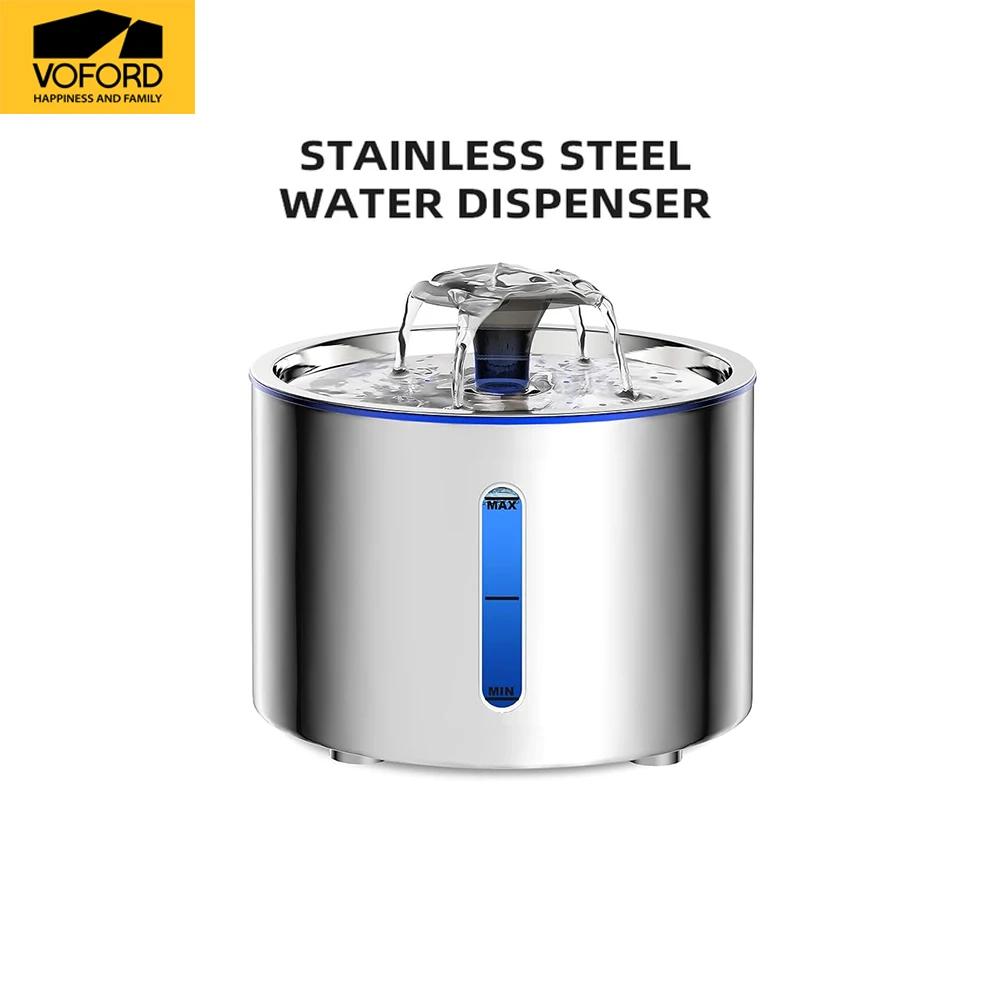 304 Stainless Steel Pet Water Fountain, Bebida automática Cat, Dispenser de água inteligente com janela transparente, 2.5L - Image 6