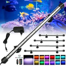 Aquário Controle Remoto LED Light, Lâmpada de Mergulho, Planta Crescer Iluminação, Aquário Subaquático, RGB, 21, Acessórios, UE - Image 1