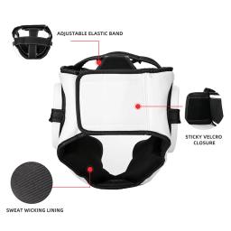 FIVING Full-Covered Boxe Capacete Muay Thai PU Couro Formação Sparring Boxe Chapelaria Ginásio Equipamentos Taekwondo Guarda Cabeça - Image 3