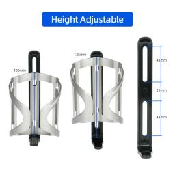 Altura ajustável gaiola de garrafa, MTB Road Ciclismo Water Kettle Holder, Quadro de alumínio, 3 Ends, 72-78mm - Image 3