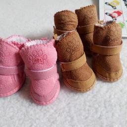 Botas de neve ao ar livre para cães, tênis antiderrapante, sapatos confortáveis para animais de estimação quentes, suprimentos para neve, inverno, 4 peças por conjunto - Image 6
